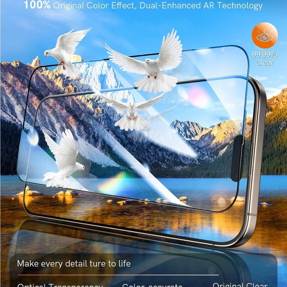 LK 3 Pack for iPhone 15 Pro Max Screen Protector, NEW & sealed